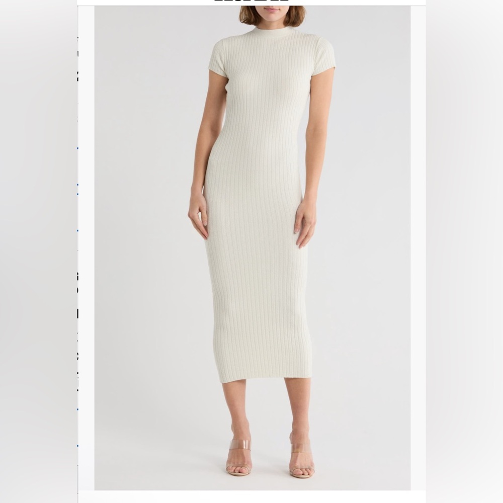 Good American - Cloud White Terry Ribbed T-Shirt Dress - size XS (tags removed)